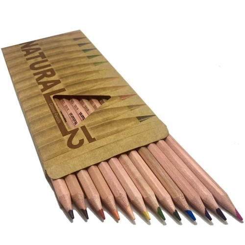 Карандаши Marco 6400-12СВ 12 цв Natural Jumbo объемные: Тип Цветные