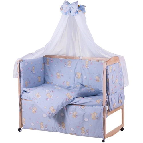 Комплект постельного белья Qvatro Gold RG-08 голубой (медвежата, пчелка, звездочка) (78258): Тип постельный комплект