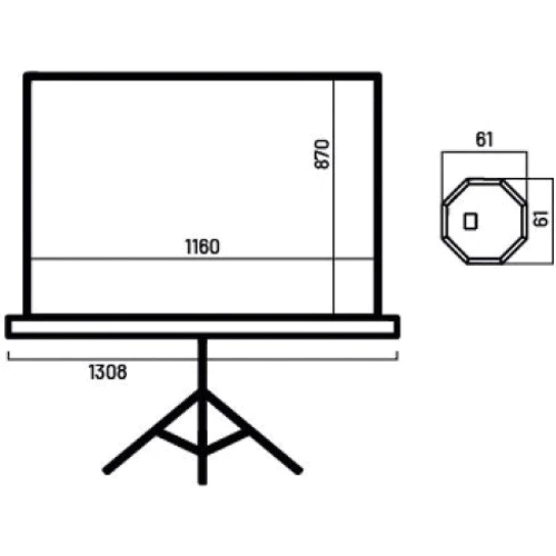 Проекционный экран Overmax Tripod Screen 60: Форм-фактор на треноге