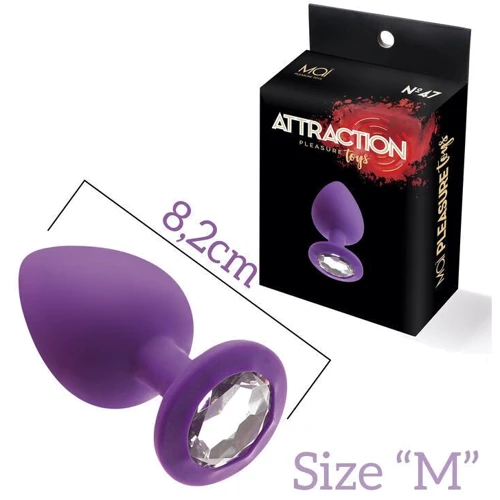 Анальная пробка с кристаллом MAI Attraction Toys №48 Purple М
