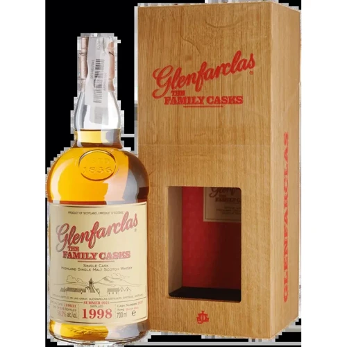 Віскі Glenfarclas The Family Cask S22 #3723 1998, wooden box 0.7 л (BWR4809)