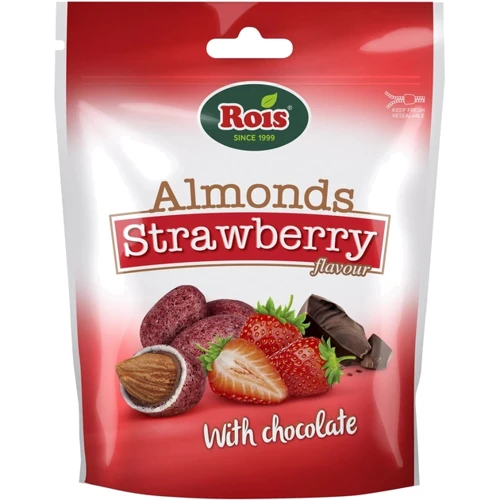 Миндаль Rois в шоколаде со вкусом клубники 90 г (3800233352177)