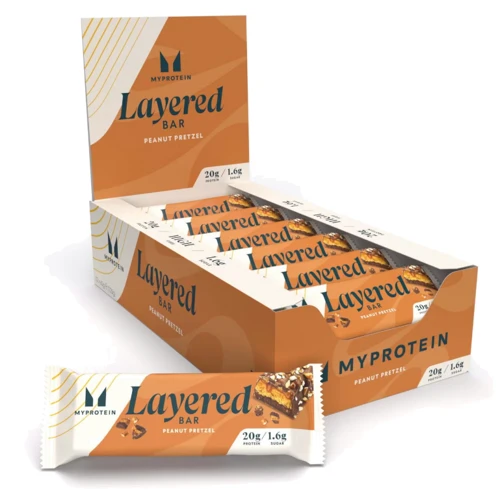 Протеиновые батончики MyProtein Layered Bar 12x60g Chocolate Peanut Pretzel