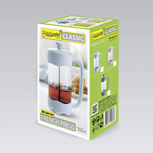 Френч-прес Maestro блакитний 0.35 л (MR1669-350-г)