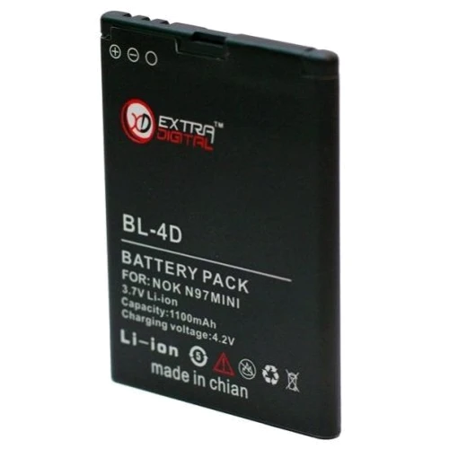 Аккумулятор ExtraDigital 1150mAh Nokia BL-4D: Производитель ExtraDigital
