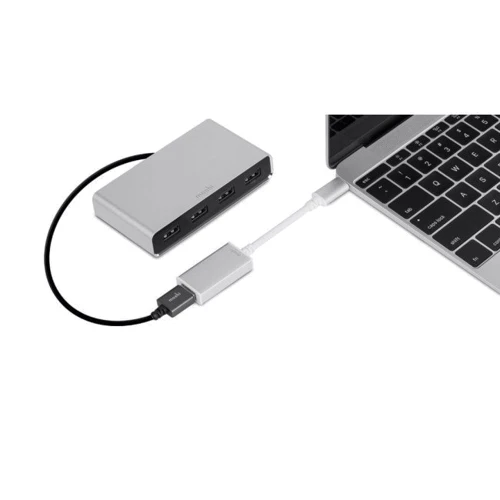 Адаптер Moshi Adapter USB-C to USB Silver (99MO084200): Дополнительные разъемы USB OTG
