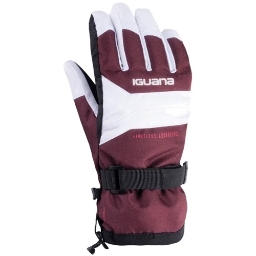Женские горнолыжные перчатки Iguana Alessia W-Port (ALESSIA W-PORT ROYALE/WHITE) L-XL бордовые: Пол Женский