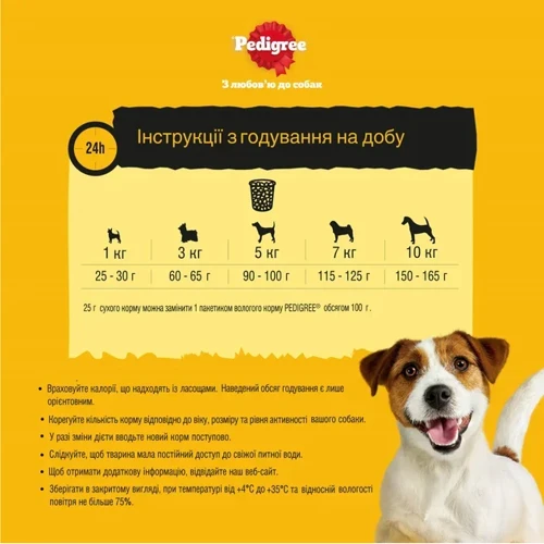 Сухой корм для собак Pedigree для взрослых собак малых пород с птицей и овощами 500 г (5998749143360): Возраст Взрослые