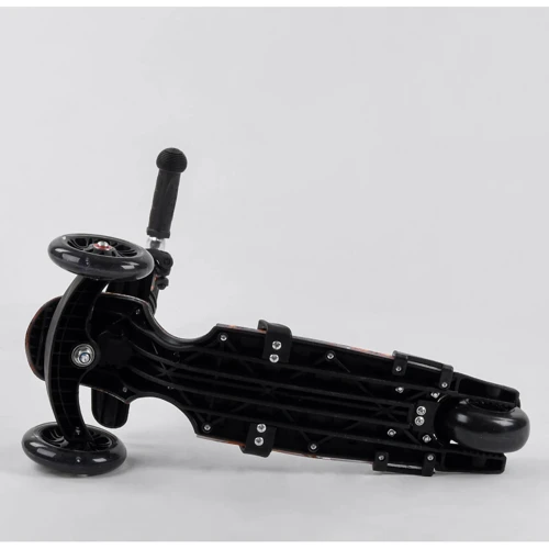 Самокат 5в1 Best Scooter, PU колеса, подсветка колес, Абстракция Black/Orange (102017): Максимальная допустимая нагрузка, кг 60