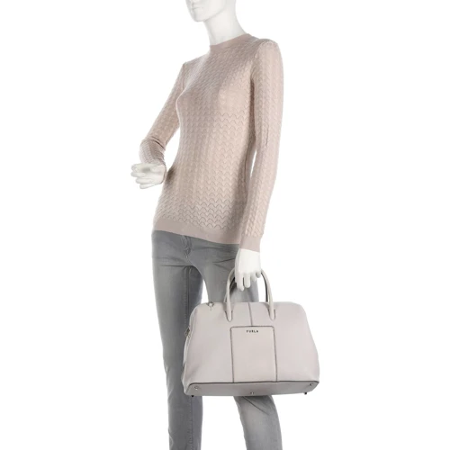 Женская сумка тоут Furla Ninfa М Boston молочная (WB00460BX0238GDJ00): Фактура Матовая, Гладкая