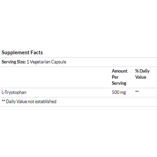 Life Extension L-Tryptophan, 500 mg, 90 Vegetarian Capsules (LEX-17229): Форма випуску капсули