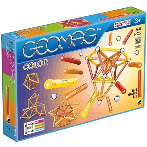 Geomag Color 64 детали | Магнитный конструктор Геомаг