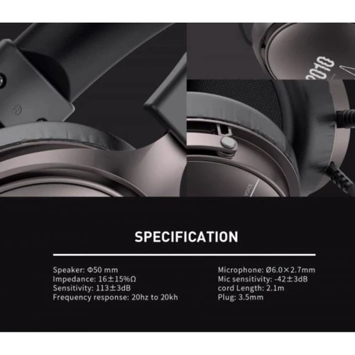 Наушники Havit HV-H2010d 3.5mm Black: Сопротивление наушников (Ом) 16