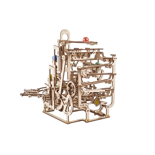 Механический 3D пазл UGEARS Механическая модель Марбл-трасса Многоуровневый подъемник (70170) фото 3