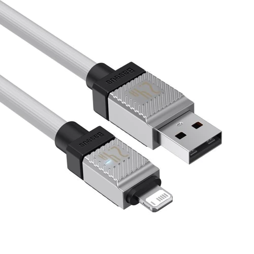 Кабель Baseus USB Cable to Lightning CoolPlay Series 2.4A 1m White (CAKW000402) фото 5