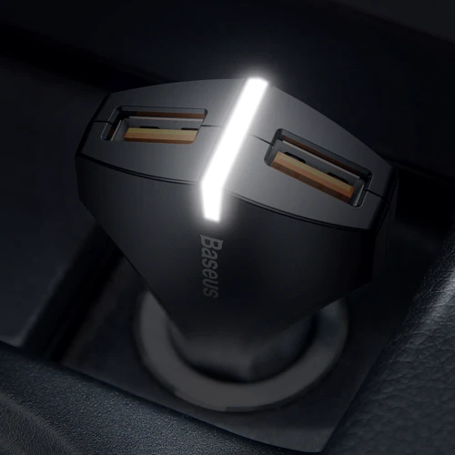 Зарядное устройство Baseus USB Car Charger Small Rocket QC3.0 2xUSB 3A Black (CCALL-RK01) фото 4