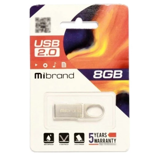 USB-флешка Mibrand 8GB Irbis USB 2.0 Silver (MI2.0/IR8U3S): Стандарт USB USB 2.0
