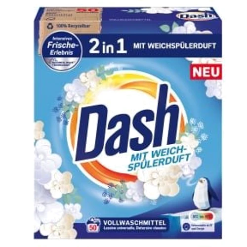 Стиральный порошок универсальный Dash 2in1 Vollwaschmittel 50 циклов 3 кг (4012400504121)
