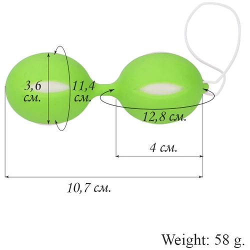 Вагинальные шарики NDS 4203-7 Green (23592)