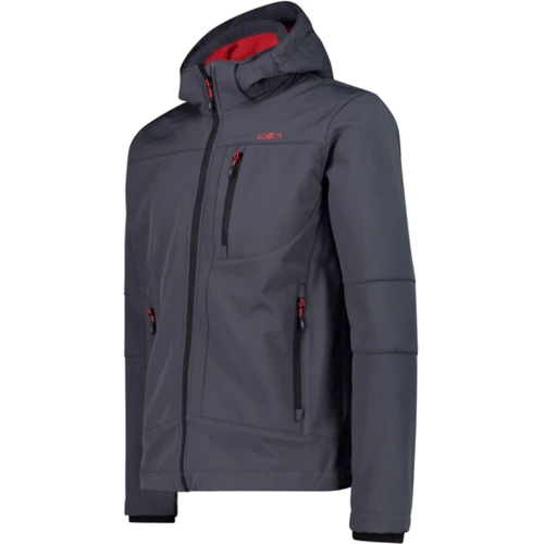Куртка CMP Man Jacket Zip Hood (3A01787N-25UM) 46 темно-сіра демісезон з капюшоном: Вид куртки