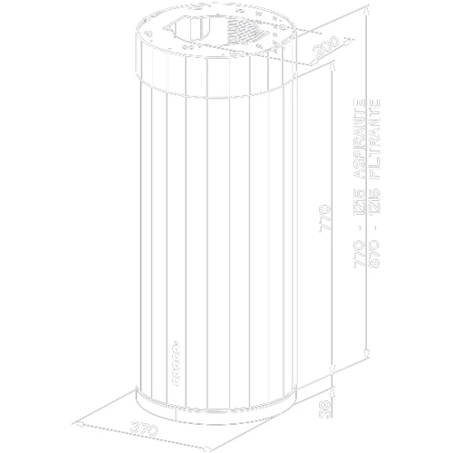 Вытяжка Faber Corinthia Isola Ev8+ Dg Matt/Concrete A37 (110.0456.220): Тип воздухоочистителя Рециркуляция, Отвод