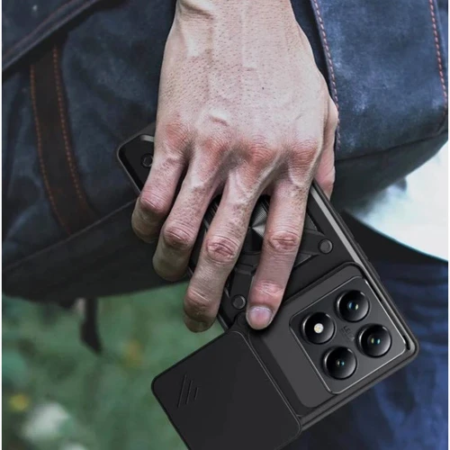 Чохол для телефона Mobile Case Camshield Serge Ring Black для Xiaomi Poco F6 Pro: Матеріал TPU+PC, Пластик