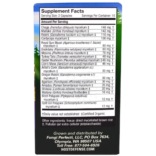 Fungi Perfecti Mushrooms MyCommunity Comprehensive Immune Support 30 Caps (FPI-03811): Пол Унисекс