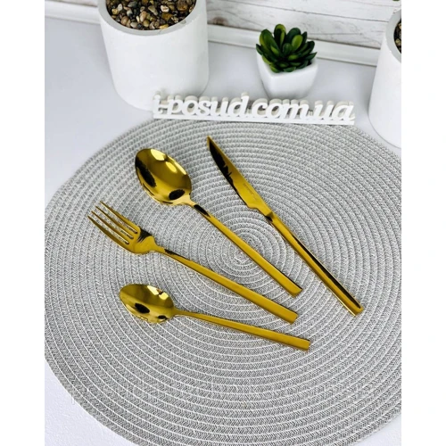 Набір столових приладів Bergner Sofia gold 24 предмети (BG-45143-GD)