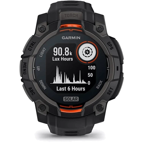 Смарт-часы Garmin Instinct 3 Solar 45mm Black with Black Band (010-02934-00): Дисплей 1.1" Transflective (176x176)