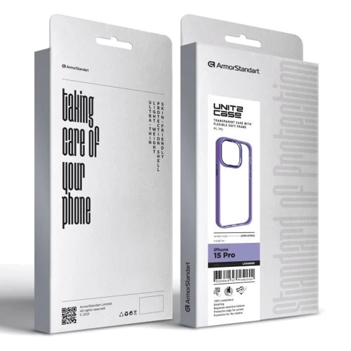 Чехол для iPhone ArmorStandart UNIT2 Case Lavander for iPhone 15 Pro (ARM69984): Тип аксессуара чехол