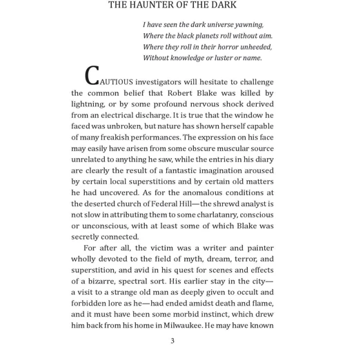 Howard Phillips Lovecraft: The Haunter of the Dark: Кількість сторінок 159