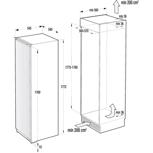 Встраиваемый холодильник Gorenje RI2181A1: Количество компрессоров 1