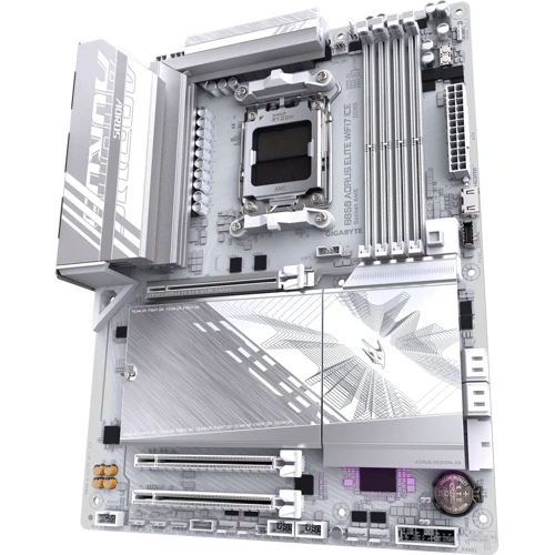 GIGABYTE B850 AORUS ELITE WIFI7 ICE UA: Разъемы на задней панели USB 2.0, USB 3.1 Gen 2, S/PDIF (Оптический), Ethernet RJ-45, DisplayPort