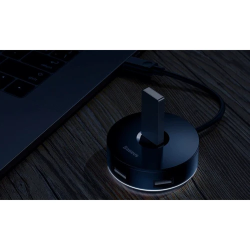 Адаптер Baseus Adapter Round Box USB to USB3.0+3xUSB2.0 Black (CAHUB-F01) фото 10