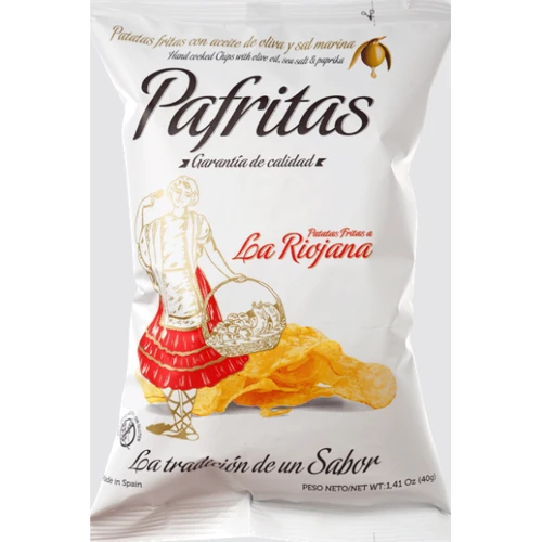 Чипсы картофельные Pafritas Ріоха с копченой паприкой 40 г (8436004743131)