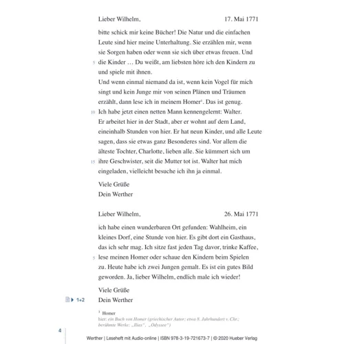 Leichte Literatur A2: Werther mit Audios: Жанр Домашнее чтение