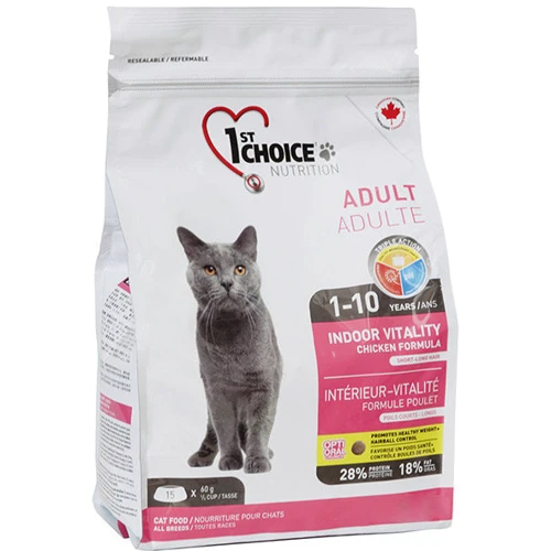 Сухой корм 1st Choice Adult Indoor Vitality Chicken 5.44 kg для котов со вкусом курицы (50935)