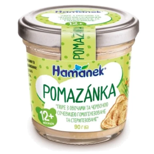 Пюре Hame Хаманек Помазанка Овощи с чечевицей 90г (8595139797379)
