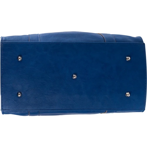 Женская дорожная сумка Laskara синяя (LK10241-blue): Фактура Матовая, Зернистая