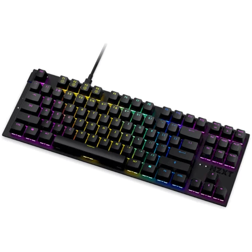 Клавиатура NZXT TKL Gateron Red Switches UK EN Layout Black (KB-1TKUS-BR): Количество клавиш 87
