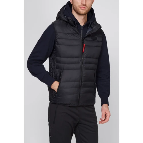 Жилет CMP Man Vest Zip Hood Nero 31K2727-U901 54 чорний утеплений: Вид Жилети