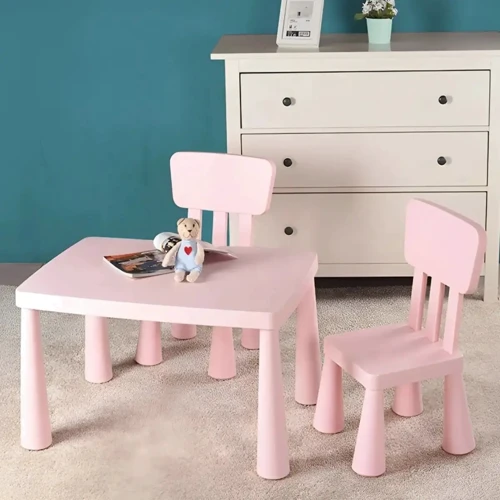 Детский столик с 2-мя стульями Bambi розовый (M 6176-8)