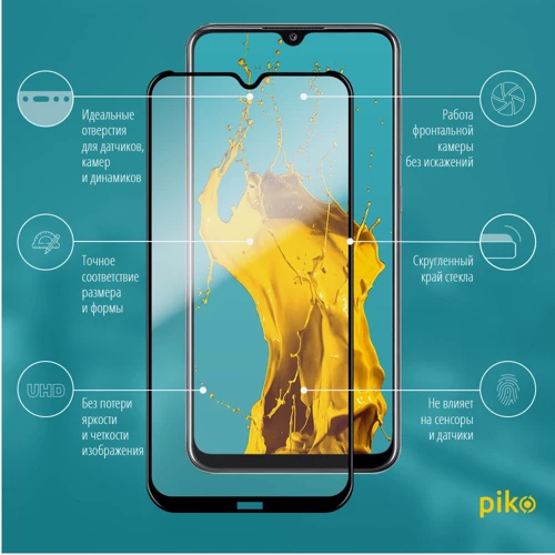 Аксесуар для смартфона Piko Tempered Glass Full Glue Black for Xiaomi Redmi Note 8: Сумісність Xiaomi Redmi Note 8 / Note 8 2021