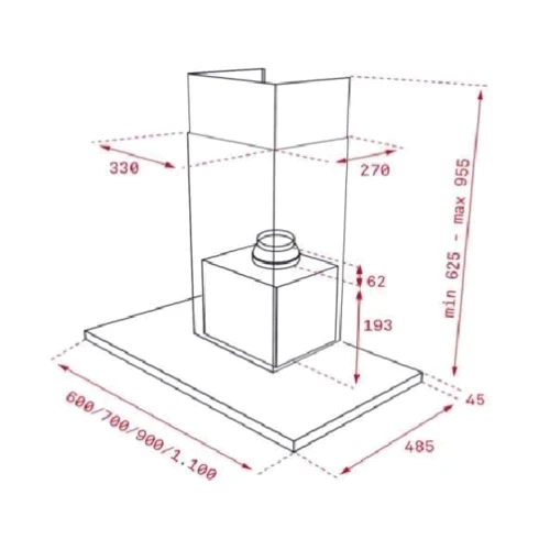 Вытяжка Teka DLH 986 T (40487182): Тип монтажа Настенный