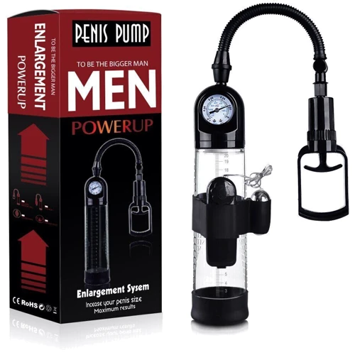Вакуумная помпа с вибрацией Powerpump MASTER Vibrating - Black&Clear, BS6000034