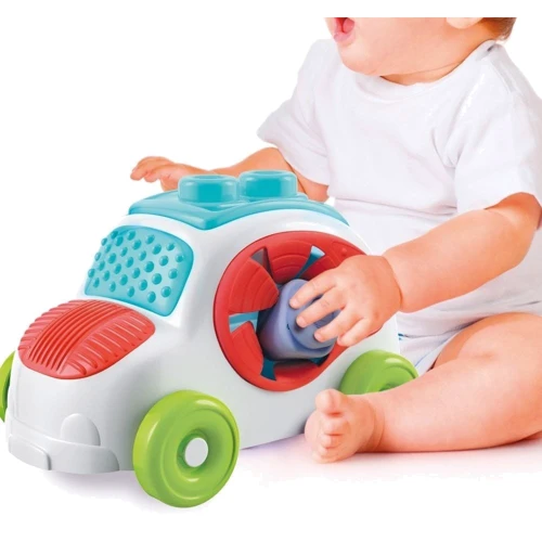 Машинка з конструктором Clementoni Sensory Car серія Soft Clemmy 8 деталей (17315)