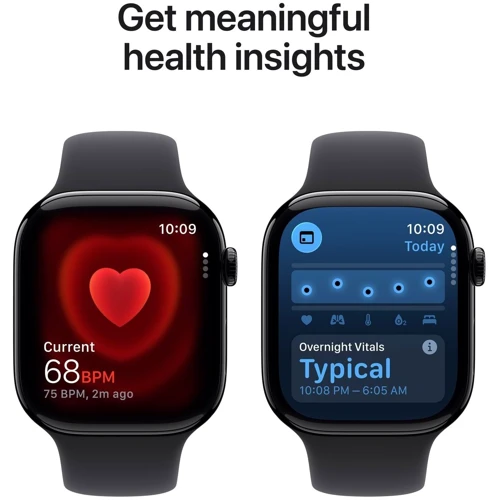 Apple Watch Series 11 GPS 42mm Jet Black Aluminium Case with Black Sport Band - M/L (MEQU4)