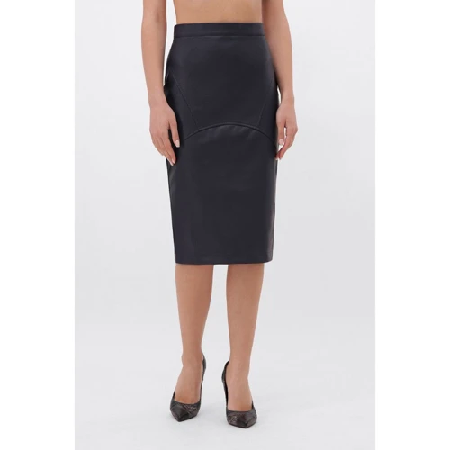 Юбка FashionUp YUB-1077D-XL 48 темно-синяя карандаш удлиненная миди