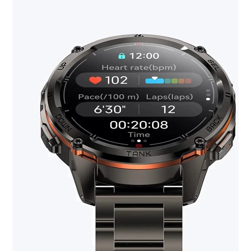 Смарт-годинник Kospet Tank T3 Ultra 2 Black Silicone Basic + Steel Premium