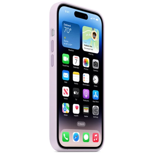 Чехол для iPhone Mobile Case Silicone Case Full Protective Lilac for iPhone 15 Plus: Цвет фиолетовый